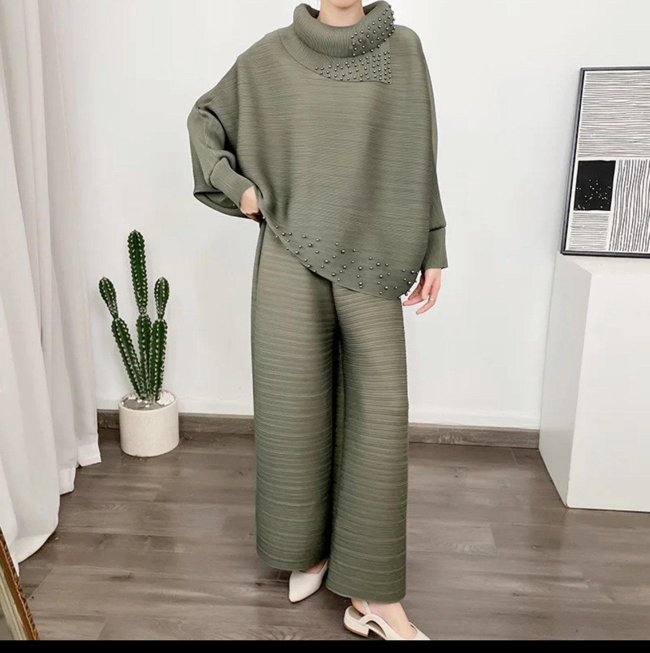 army green coord set